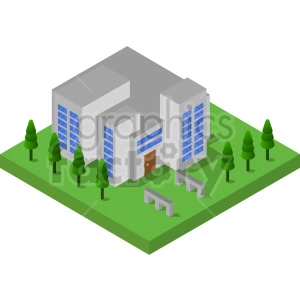 large store isometric vector clipart