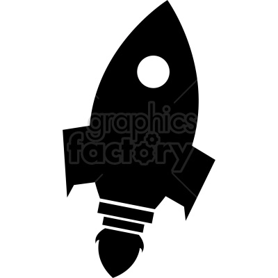 silhouette of cartoon rocket