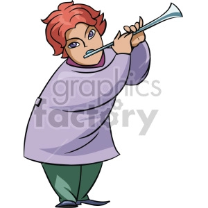 person playing the flute wearing green and purple 