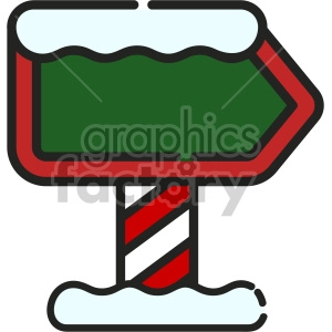 blank north pole sign christmas icon