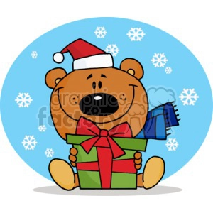  A Christmas Bear holding a present