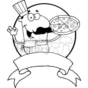 Pleased Male Pizza Chef With His Perfect Pizza