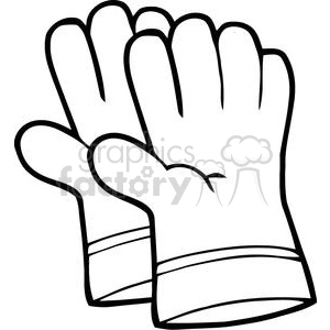black and white gardening gloves
