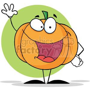 2884-Happy-Pumpkin-Waving-A-Greeting