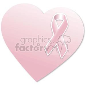 pink breast cancer heart