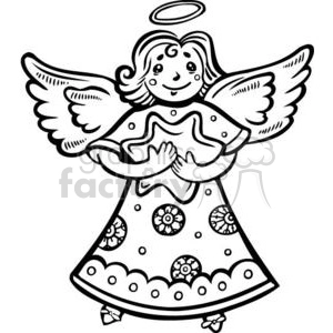 Christmas angel holding a star