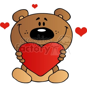 Teddy Bear Holding A Red Heart