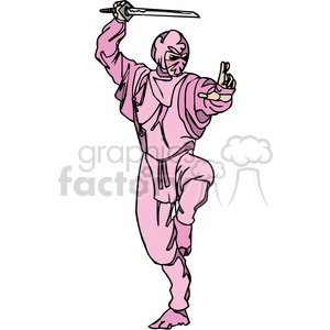 pink ninja clip-art