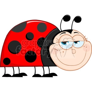 4636-Royalty-Free-RF-Copyright-Safe-Happy-Ladybug-Mascot-Cartoon-Character