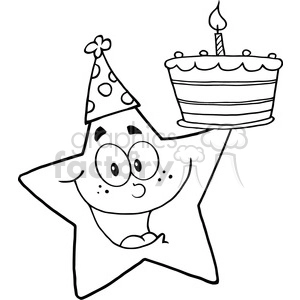 Royalty-Free-RF-Copyright-Safe-Happy-Star-Holding-A-Birthday-Cake