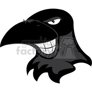 raven mascot showing teeth