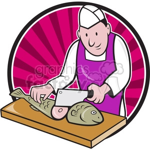fishmonger chop fish 001 CIRC