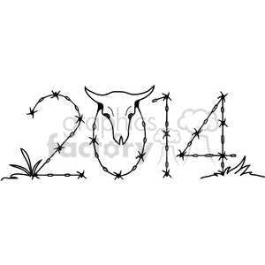 2014 barbed wire western clipart