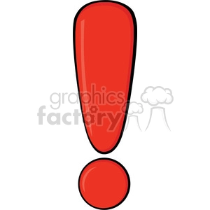 6275 Royalty Free Clip Art Red Exclamation Mark