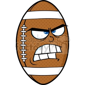 6563 Royalty Free Clip Art Angry American Football Ball Cartoon Mascot Character