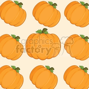 6652 Royalty Free Clip Art Pumpkin Background Seamless Pattern