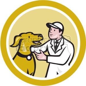 veterinarian with dog logo
