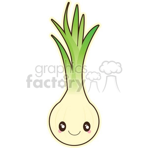 Spring Onion cartoon character vector image