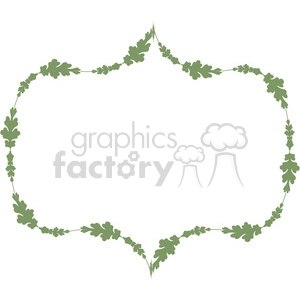 green floral frame swirls boutique design border 6