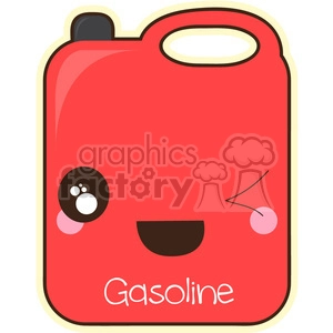 Gas Can cartoon character vector clip art image