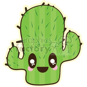 Cactus cartoon character illustration