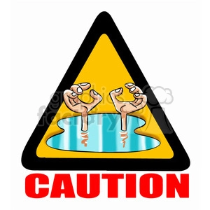 caution sign flooding