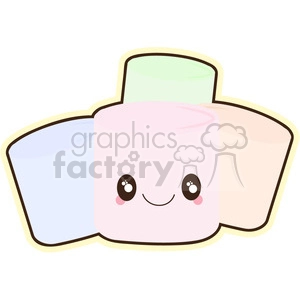 Marshmallow cartoon character vector image