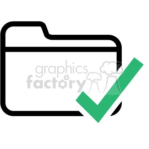 folder checked vector icon