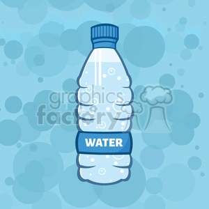 royalty free rf clipart illustration water plastic bottle cartoon illustratoion vector illustration with background
