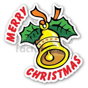 merry christmas bell sticker