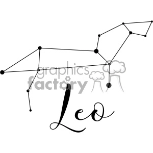 Constellations the Lion Leonis Leo vector art GF