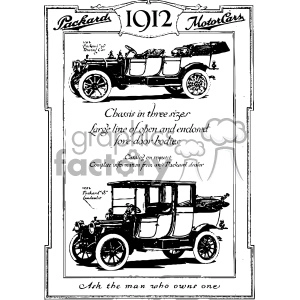 1912 vintage car ad vintage 1900 vector art GF
