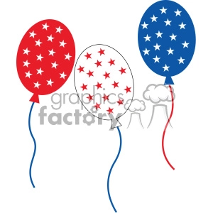 4th of july balloons vector icon