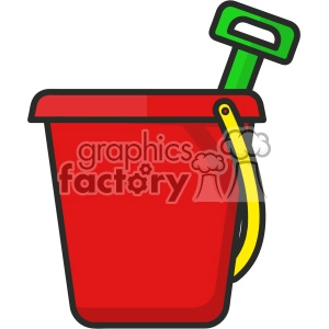 Beach bucket clip art vector images