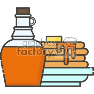 Pancakes and syrup vector clip art images