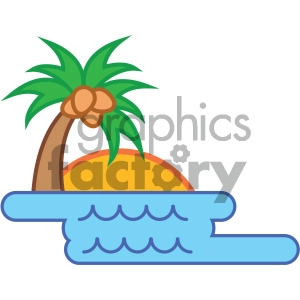 tropical island nature icon