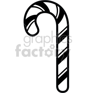 black and white candy cane clipart
