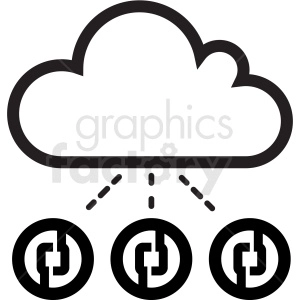 cloud mining tech vector icon