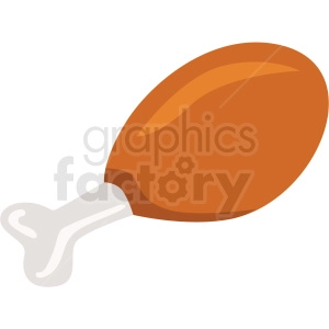 chicken leg vector flat icon clipart with no background