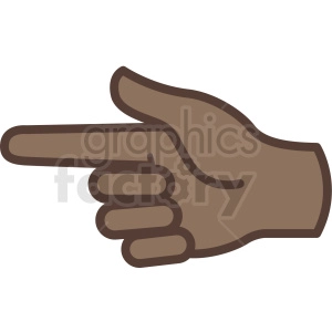 african american hand pointing gesture vector icon