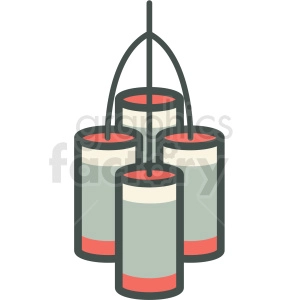 hanging firework for guy fawkes day vector icon image