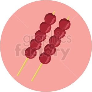 shish kebab vector flat icon clipart with circle background