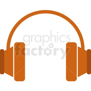 orange headphones vector
