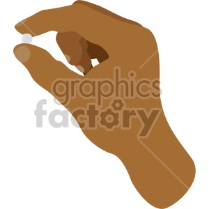 african american hand holding pill no background