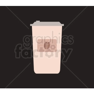 Coffee cup with brown lid Royalty Free Vector Image