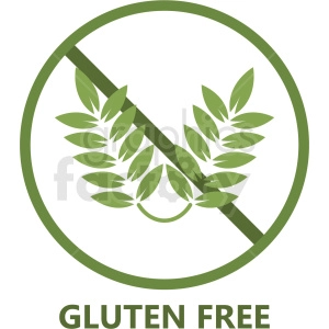 green gluten free symbol no background