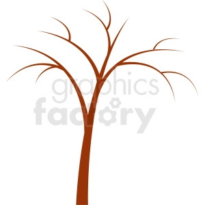 cartoon tree with branches no leaves
