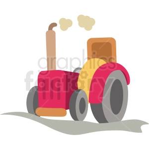 cartoon tractor vector clipart