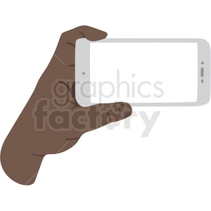 african american hand holding phone vector clipart