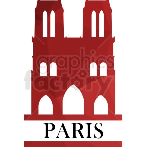 Notre Dame Paris vector design